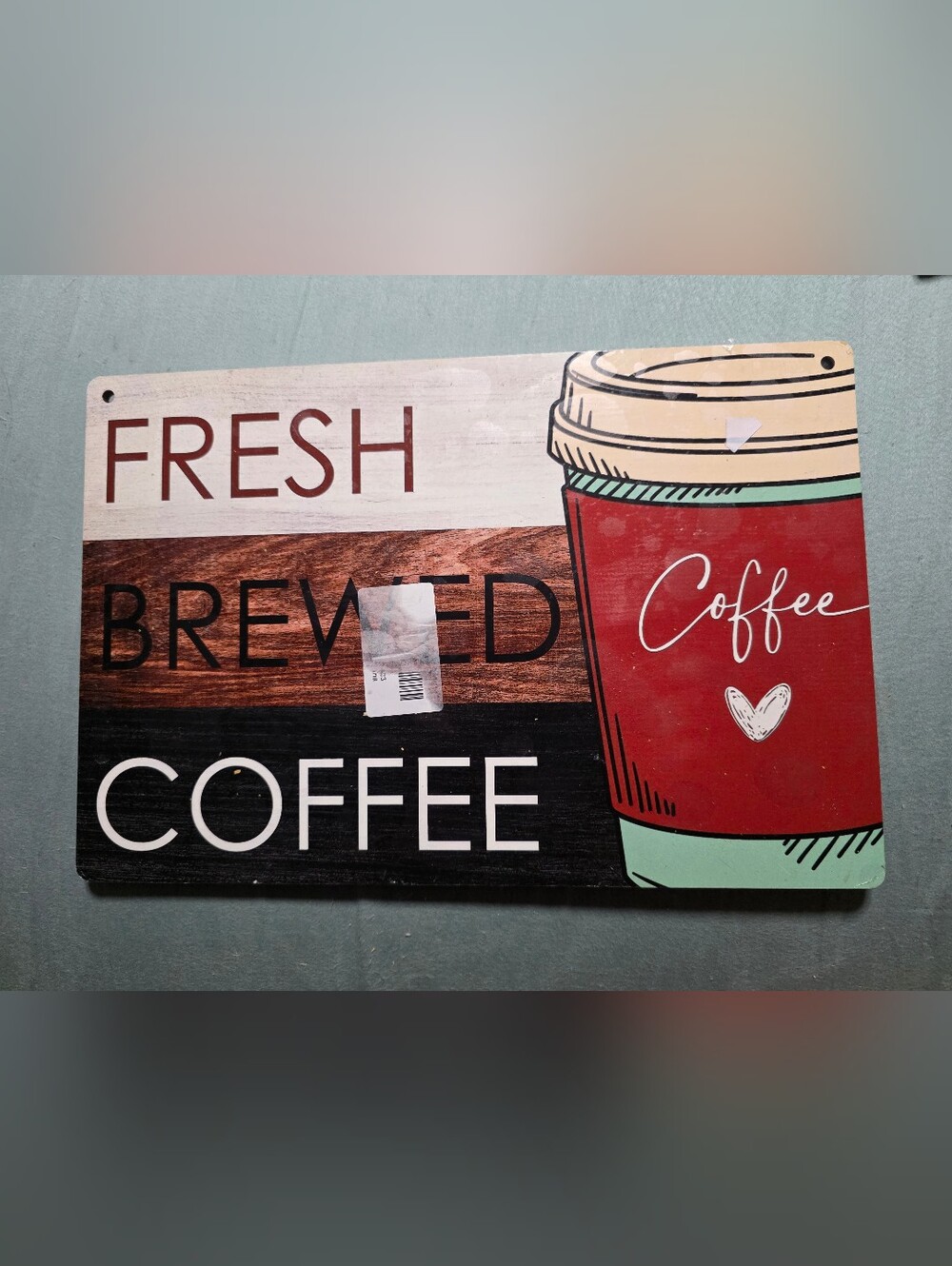 Fresh Brewed Coffee Wooden Wall Decor Sign